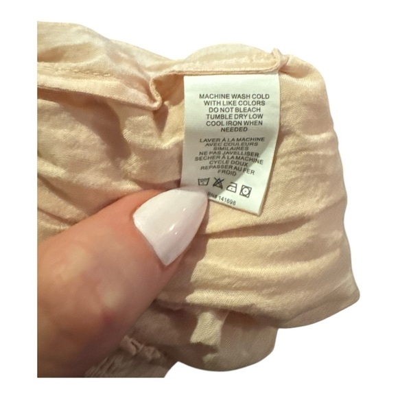 RAMY BROOK Sibyl Skirt Blush Sz S Smocked Ruffle Tiered Mini Skirt Preppy - Picture 11 of 11